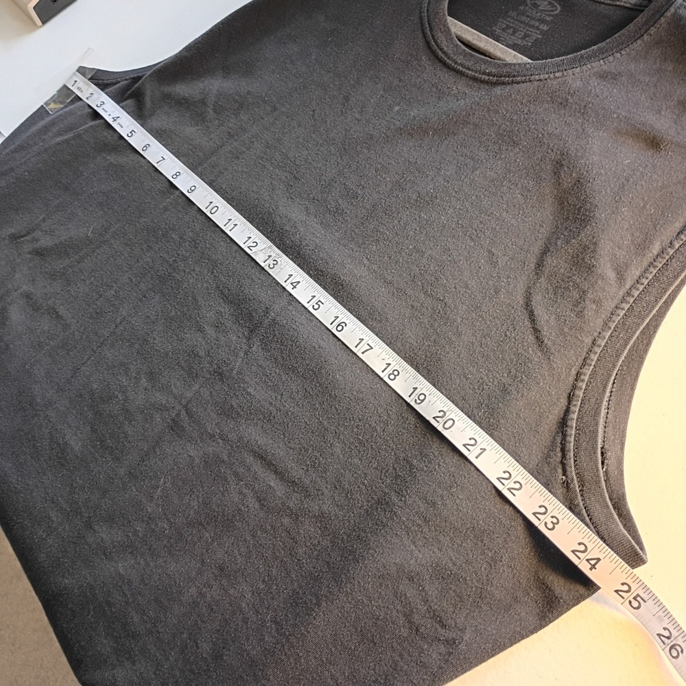 Athletic Works Mens 2XL Black Muscle Tee Sleeveless Cotton Gym Shirt 50-52 - Picture 4 of 5